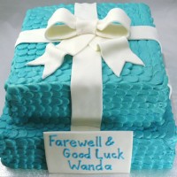Gift Box - Petals Cake 2 tier with Tiffany Bow